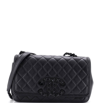 Chanel Filigree Flap Bag Quilted Lambskin with Chain Detail Medium