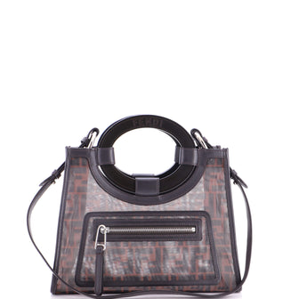 Fendi Runaway Shopper Tote Zucca Mesh Small