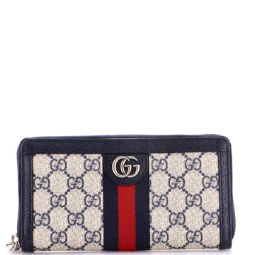 Gucci Ophidia Zip Around Wallet GG Coated Canvas