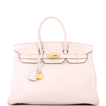 Hermes Birkin Handbag Light Togo with Gold Hardware 35