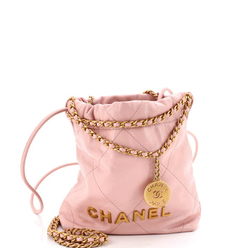 Chanel 22 Chain Hobo Quilted Calfskin Mini