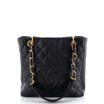 Chanel Petite Shopping Tote Quilted Caviar