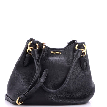 Miu Miu Madras Convertible Tote Leather Medium