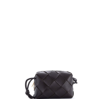 Bottega Veneta Cassette Camera Crossbody Bag Maxi Intrecciato Leather Small