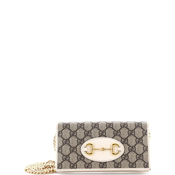 Gucci Horsebit 1955 Chain Wallet GG Coated Canvas