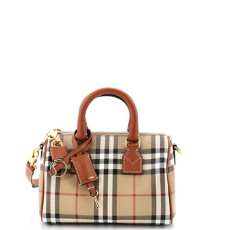 Burberry Bowling Bag Vintage Check Coated Canvas Mini