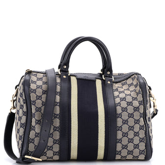 Gucci Vintage Web Boston Bag GG Canvas Medium
