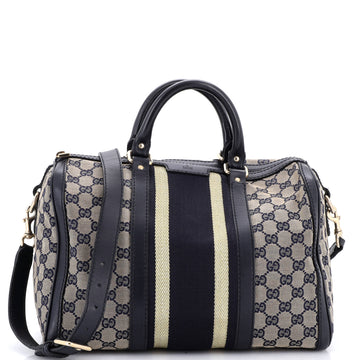 Gucci Vintage Web Boston Bag GG Canvas Medium