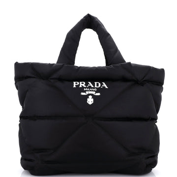 Prada Padded Tote Bag Quilted Nappa Leather Large