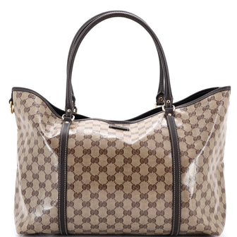Gucci Joy Tote GG Coated Canvas with Leather Medium