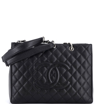 Chanel Vintage Grand Shopping Tote Quilted Caviar