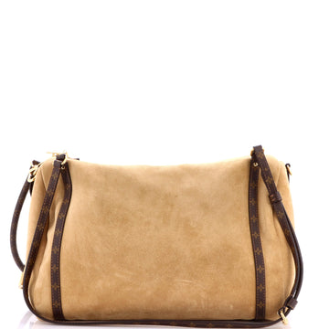 Louis Vuitton Express Handbag Suede with Monogram Canvas MM