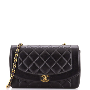 Chanel Vintage Diana Flap Bag Quilted Lambskin Medium