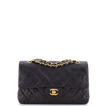 Chanel Vintage Classic Double Flap Bag Quilted Lambskin Medium
