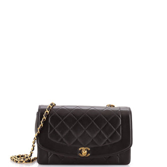 Chanel Vintage Diana Flap Bag Quilted Lambskin Medium