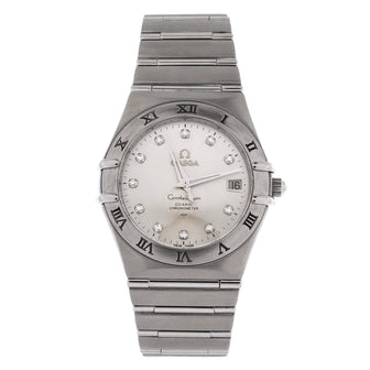 Omega Constellation Co-Axial Chronometer Automatic Watch Stainless Steel with Diamond Markers 35