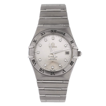 Omega Constellation Co-Axial Chronometer Automatic Watch Stainless Steel with Diamond Markers 35