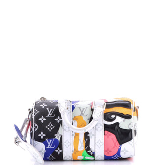 Louis Vuitton Keepall Bandouliere Bag Limited Edition Portrait Monogram Canvas 25
