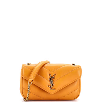 Saint Laurent Loulou NM Shoulder Bag Matelasse Chevron Leather Mini