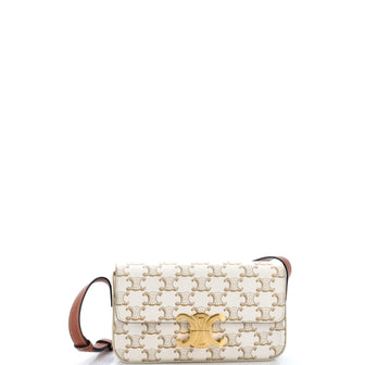Celine Triomphe East-West Shoulder Bag Triomphe Coated Canvas