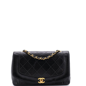 Chanel Vintage Diana Flap Bag Quilted Lambskin Medium