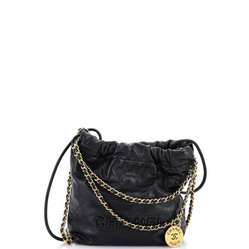 Chanel 22 Chain Hobo Quilted Caviar Mini