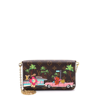 Louis Vuitton Felicie Pochette Limited Edition Vivienne Xmas Monogram Canvas