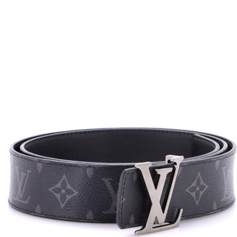 Louis Vuitton LV Initiales Reversible Belt Monogram Eclipse Canvas and Leather Wide