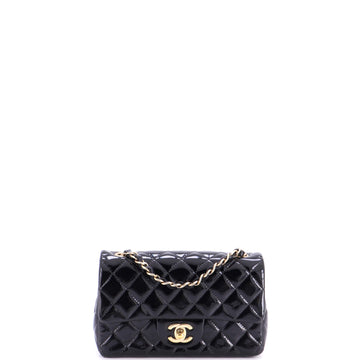Chanel Classic Single Flap Bag Quilted Patent Mini