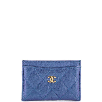 Chanel Classic Card Holder Quilted Iridescent Caviar