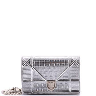 Christian Dior Diorama Wallet on Chain Cannage Embossed Calfskin