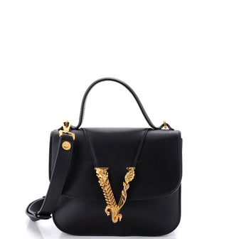Versace Virtus Top Handle Bag Leather Small