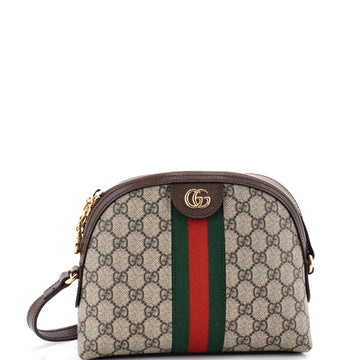 Gucci Ophidia Dome Shoulder Bag GG Coated Canvas Small
