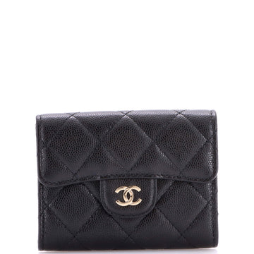 Chanel Classic Flap Card Case Quilted Caviar