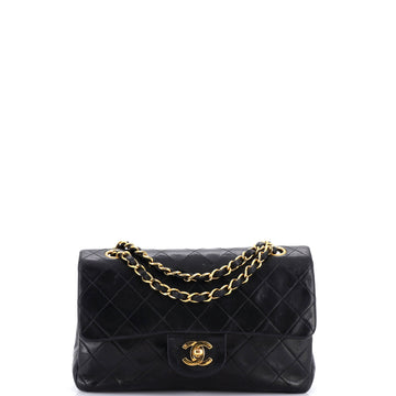 Chanel Vintage Classic Double Flap Bag Quilted Lambskin Small