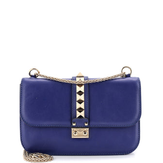 Valentino Garavani Glam Lock Shoulder Bag Leather Medium