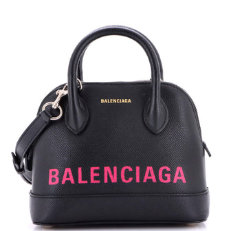 Balenciaga Logo Ville Bag Leather XXS