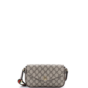Gucci Ophidia Envelope Flap Shoulder Bag GG Coated Canvas Mini