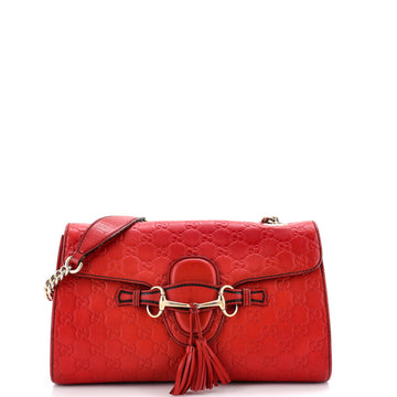 Gucci Emily Chain Flap Bag Guccissima Leather Medium