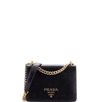 Prada Chain Flap Bag Saffiano Leather Small