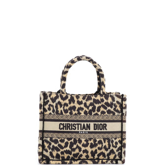 Christian Dior Book Tote Embroidered Canvas Small