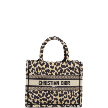 Christian Dior Book Tote Embroidered Canvas Small