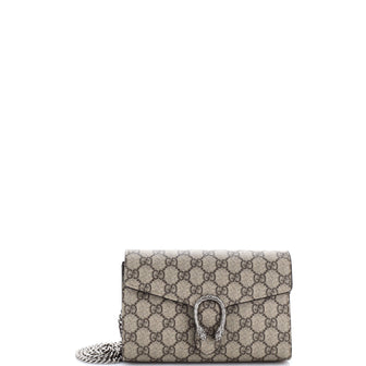 Gucci Dionysus Chain Wallet GG Coated Canvas Small