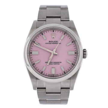 Rolex Oyster Perpetual Candy Pink Automatic Watch Stainless Steel 36