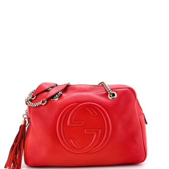 Gucci Soho Chain Zip Shoulder Bag Leather Medium