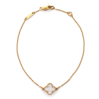 Van Cleef & Arpels Sweet Alhambra Bracelet 18K Yellow Gold and Mother of Pearl
