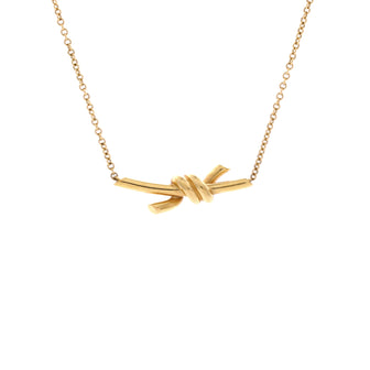 Tiffany & Co. Knot Pendant Necklace 18K Yellow Gold