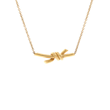 Tiffany & Co. Knot Pendant Necklace 18K Yellow Gold