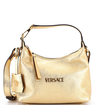 Versace Tag Hobo Leather