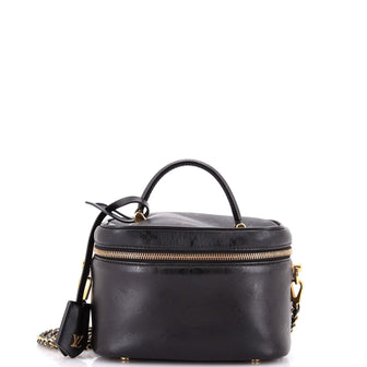 Louis Vuitton Vanity Handbag Monogram Ink Embossed Lambskin PM